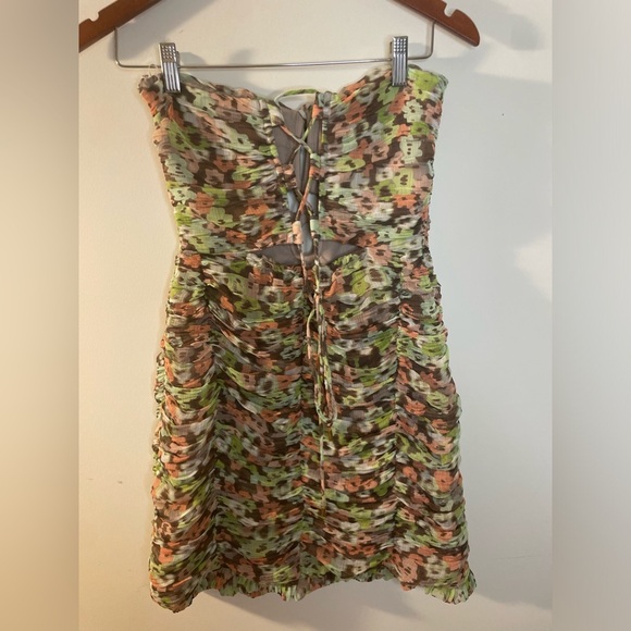 NWT Sabina Musayev Kent Mini Dress, Size Medium floral design corset - Picture 6 of 10